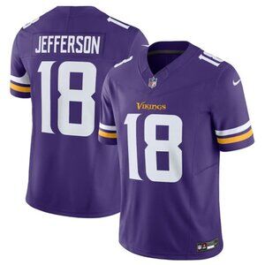 Mens Youths  Kids 18 Justin Jefferson Purple Vapor Jersey Stitched